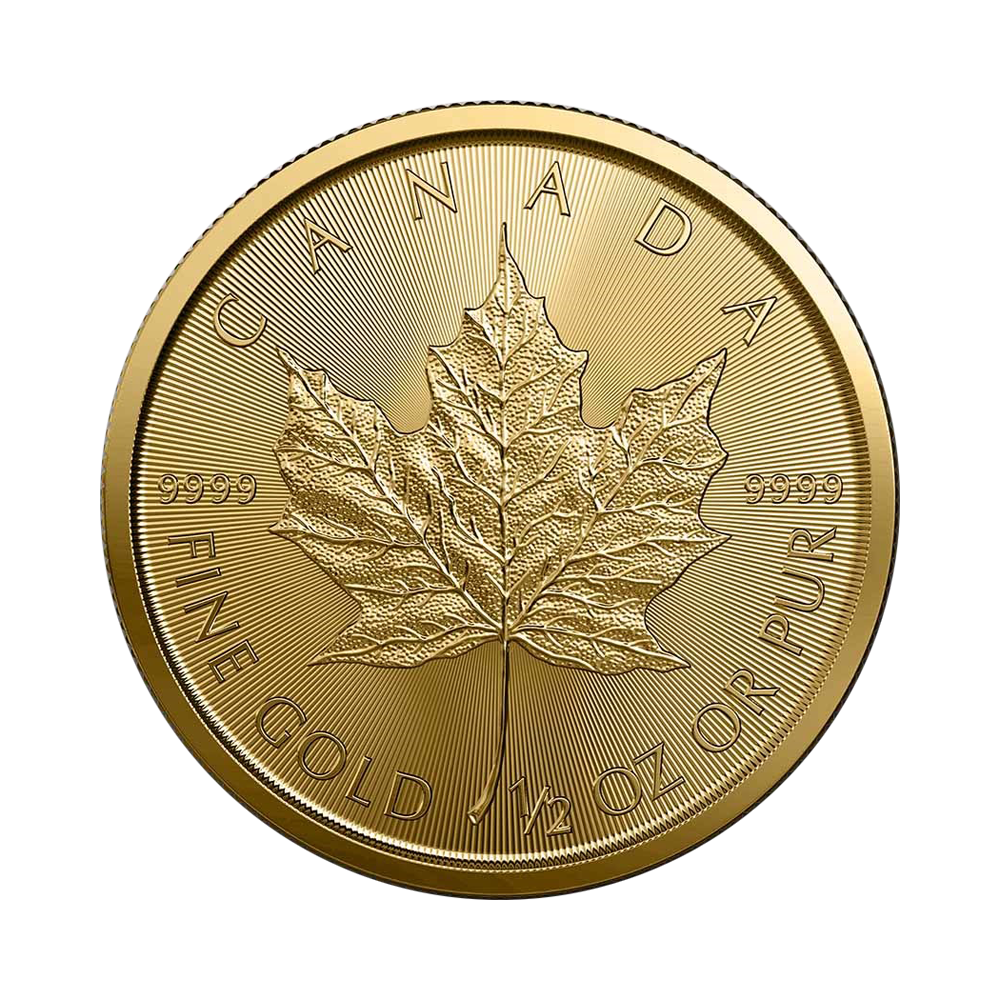 Złota moneta Kanadyjski Liść Klonowy 1/2 uncji - wysyłka 24 h! - Mennica Skarbowa