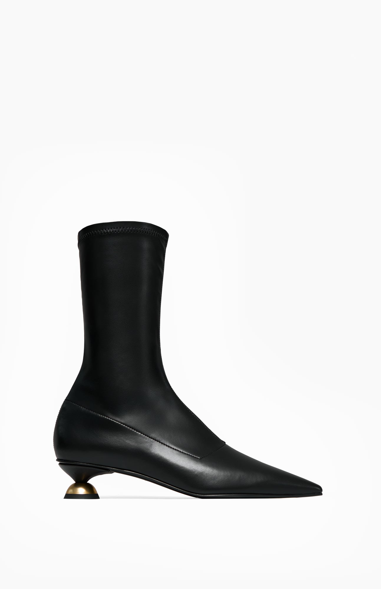 Skórzane botki damskie ELISA DEEP BLACK 38 - Vanda Novak