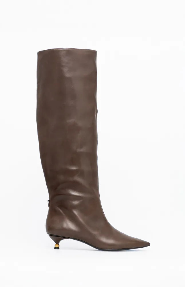 Skórzane kozaki damskie LISA CRISTAL GRAY 35 - Vanda Novak