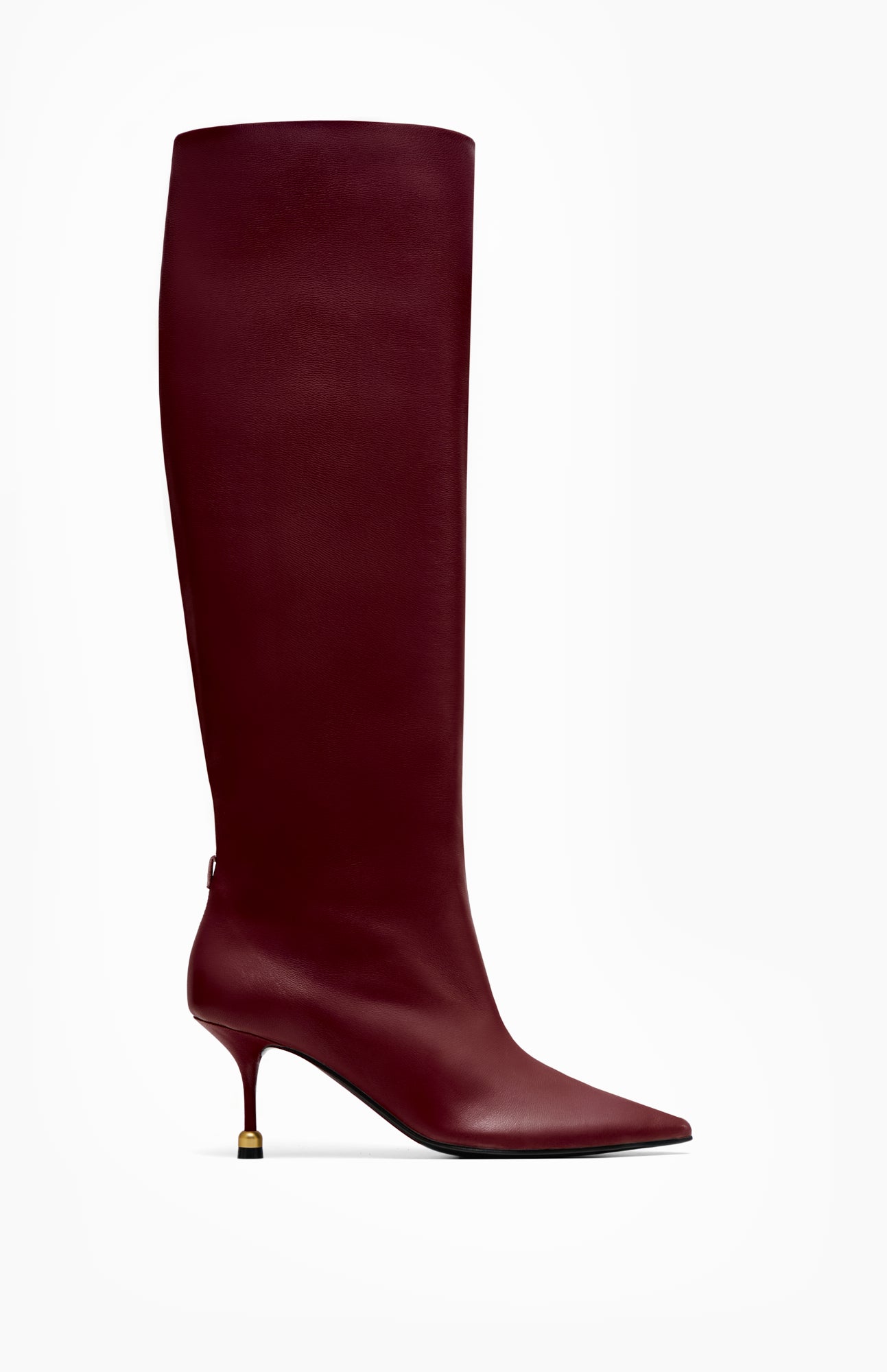 Szpilki damskie Skórzane kozaki damskie KAJA DARK CHERRY 37 - Vanda Novak