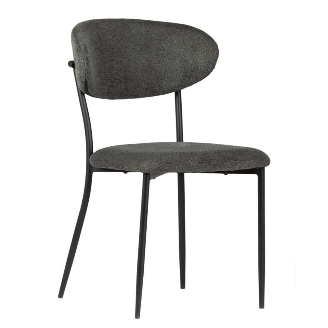 Krzesło kuchenne tapicerowane Fresco - kolor ciemnoszary