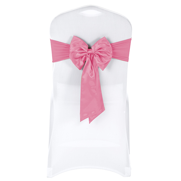 Kokarda elastyczna na krzesła kolor różowy