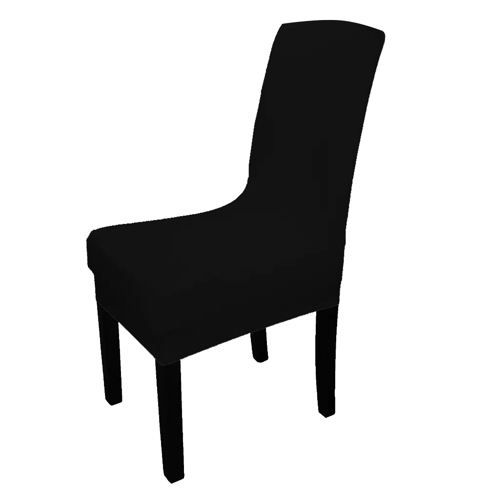 Elastyczny pokrowiec na krzesło - Spandex, czarny