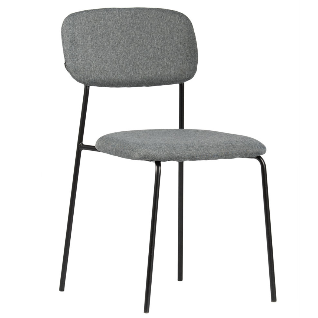 Krzesło tapicerowane w stylu skandynawskim Uno - kolor ciemnoszary