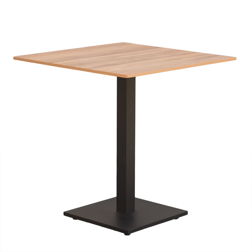 Stolik kawiarniany zewnętrzny ogrodowy imitacja drewna 70×70 – kolor jasny