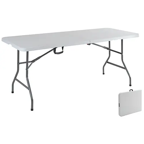 Stół ogrodowy cateringowy prostokątny walizka 180x74cm biały Eco
