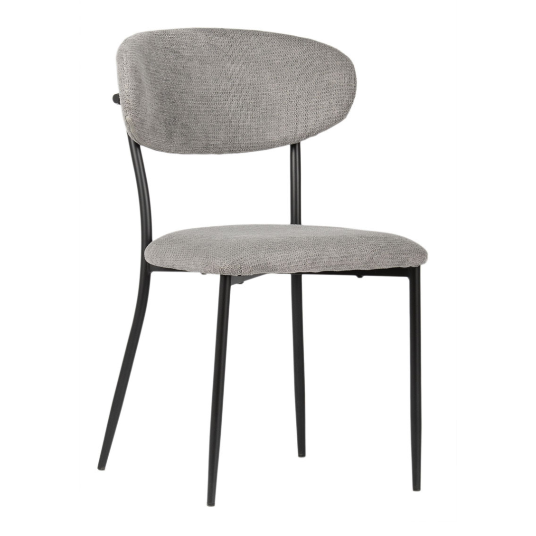 Krzesło kuchenne tapicerowane Fresco - kolor szary