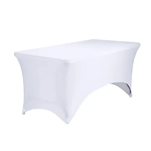 Pokrowiec elastyczny biały na stół bankietowy 180x76cm