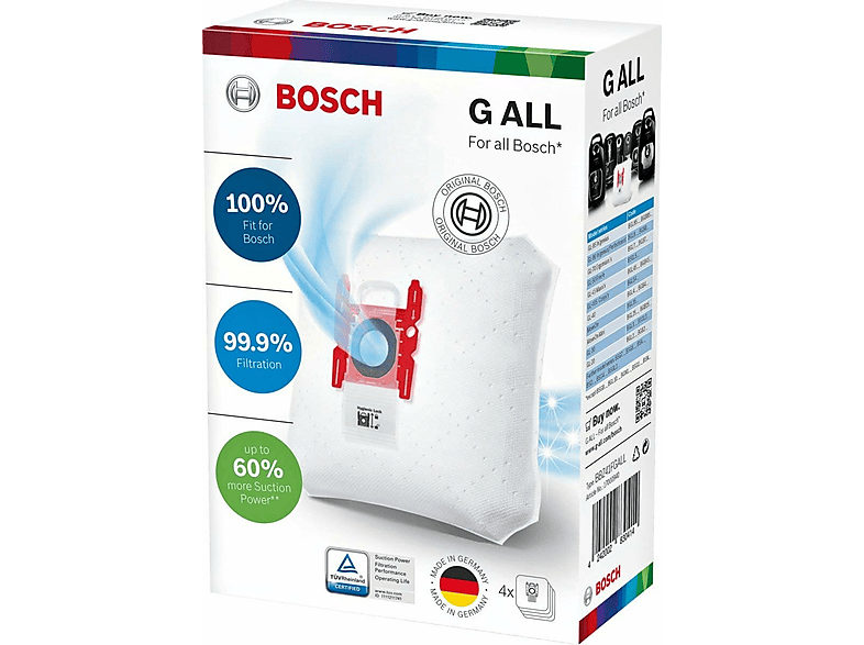Worki do odkurzacza BOSCH BBZ41F Typ G ALL
