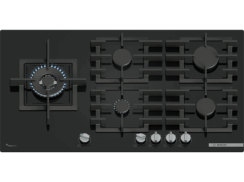 Płyta gazowa do zabudowy BOSCH PPM9A6I40 Czarne szkło