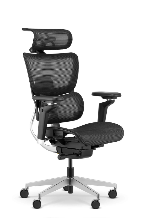 SLIDEUP fotel biurowy czarny, siatka