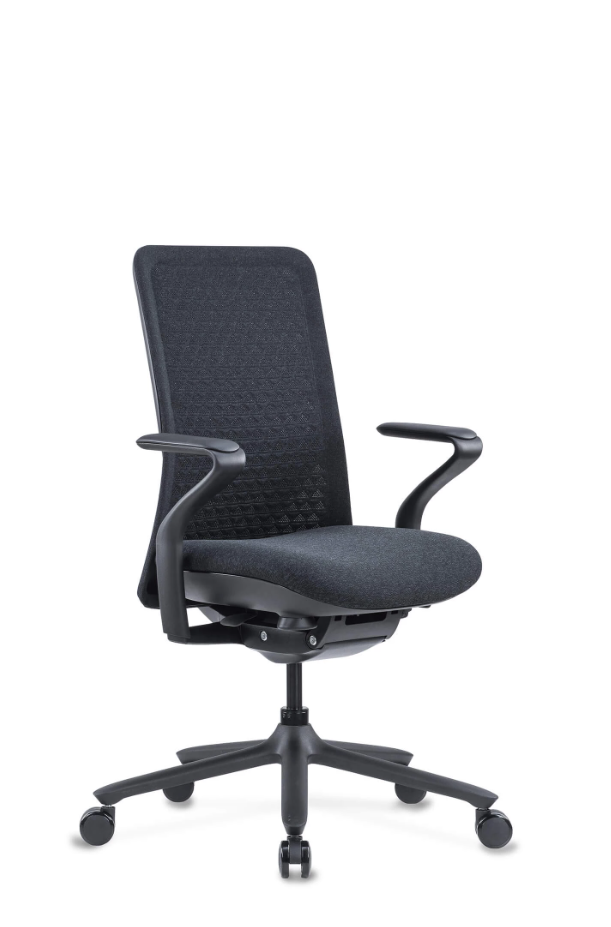 POLKA fotel biurowy czarny, siatka/tkanina