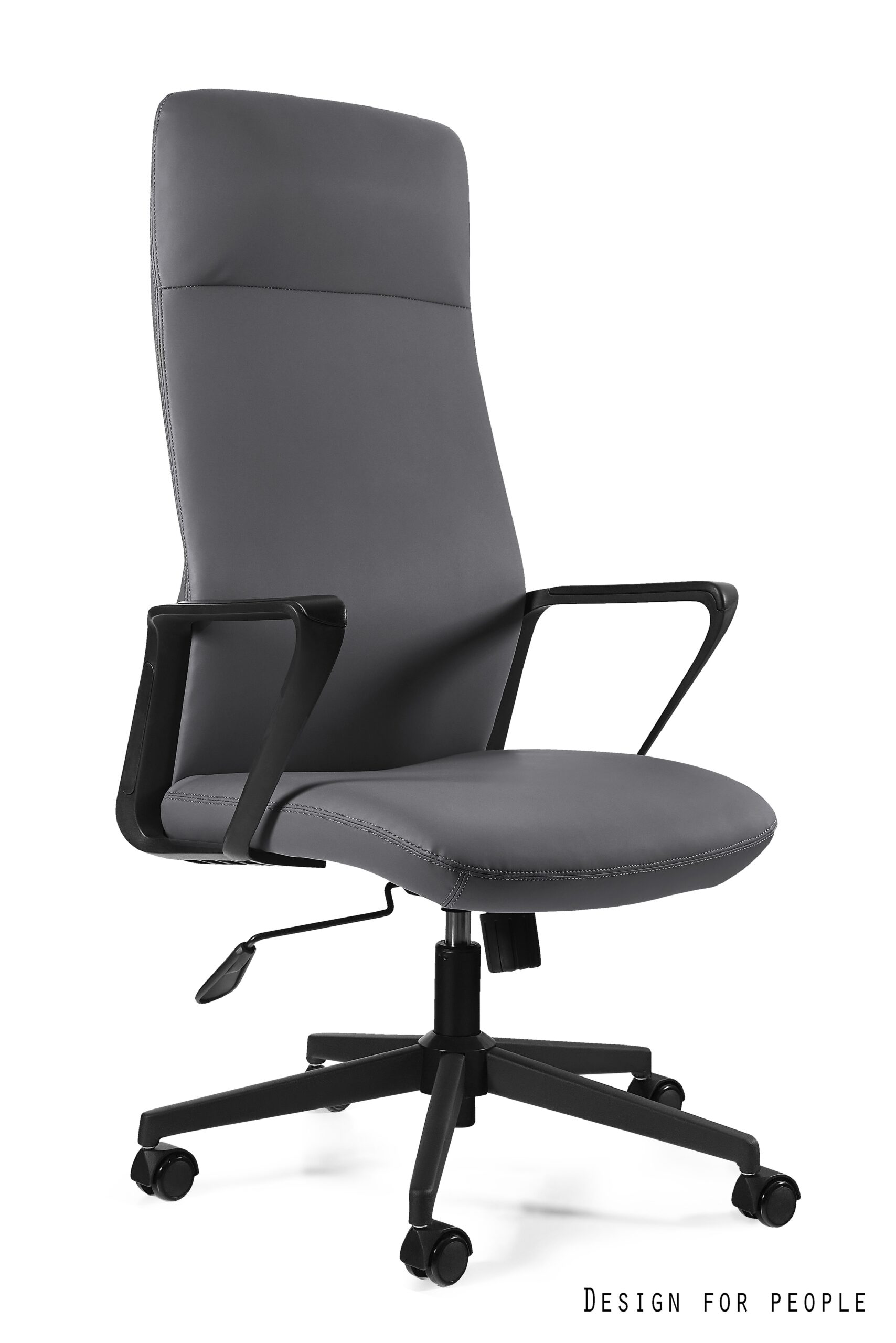 MARK fotel gabinetowy czarny lub szary, skóra naturalna