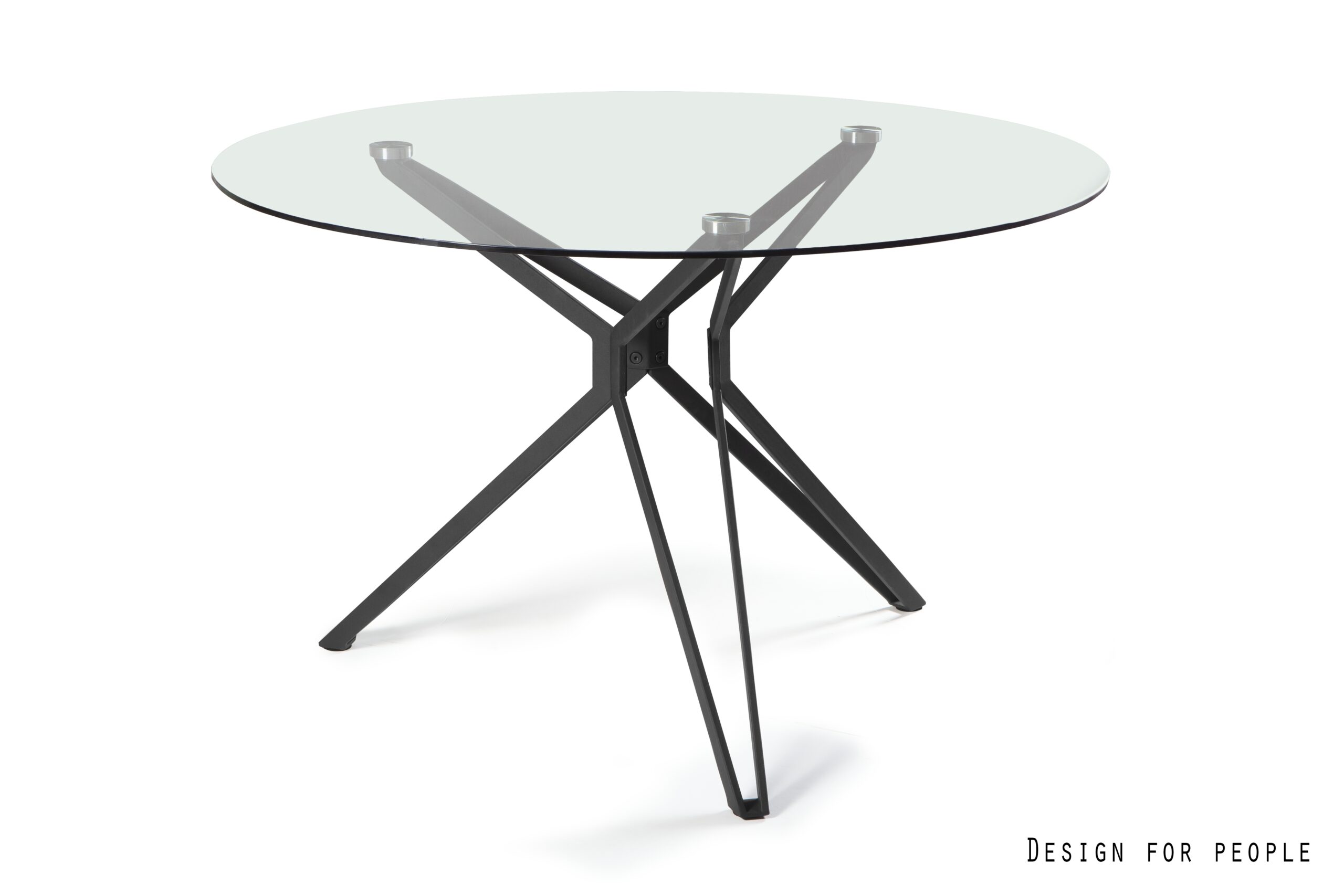 TEXAS RDG stół do biura, okrągły szklany blat