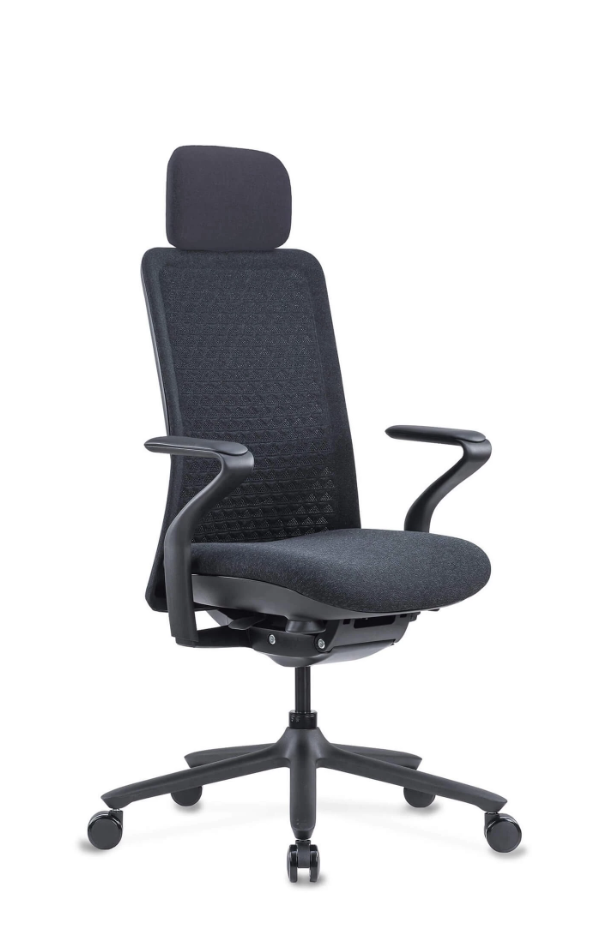 POLKA fotel biurowy czarny, siatka/tkanina