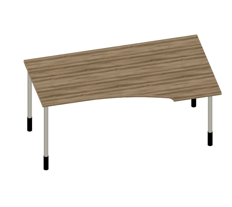 HEBE BO05/7 Biurko profilowane prawe 158,5/70x90/74h