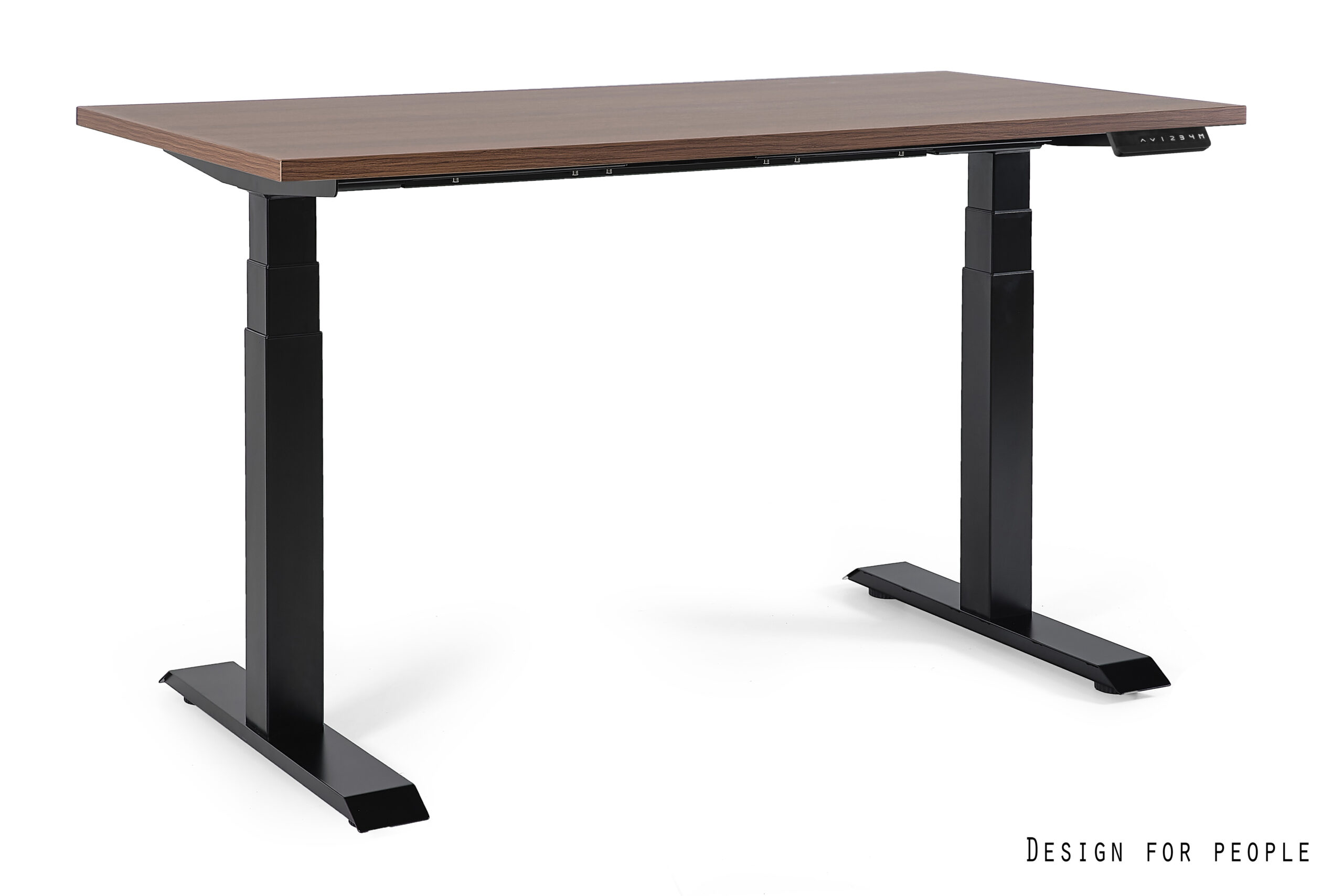 FIGHTER SINGLE DESK biurko z elektryczną regulacją wysokości, czarny stelaż