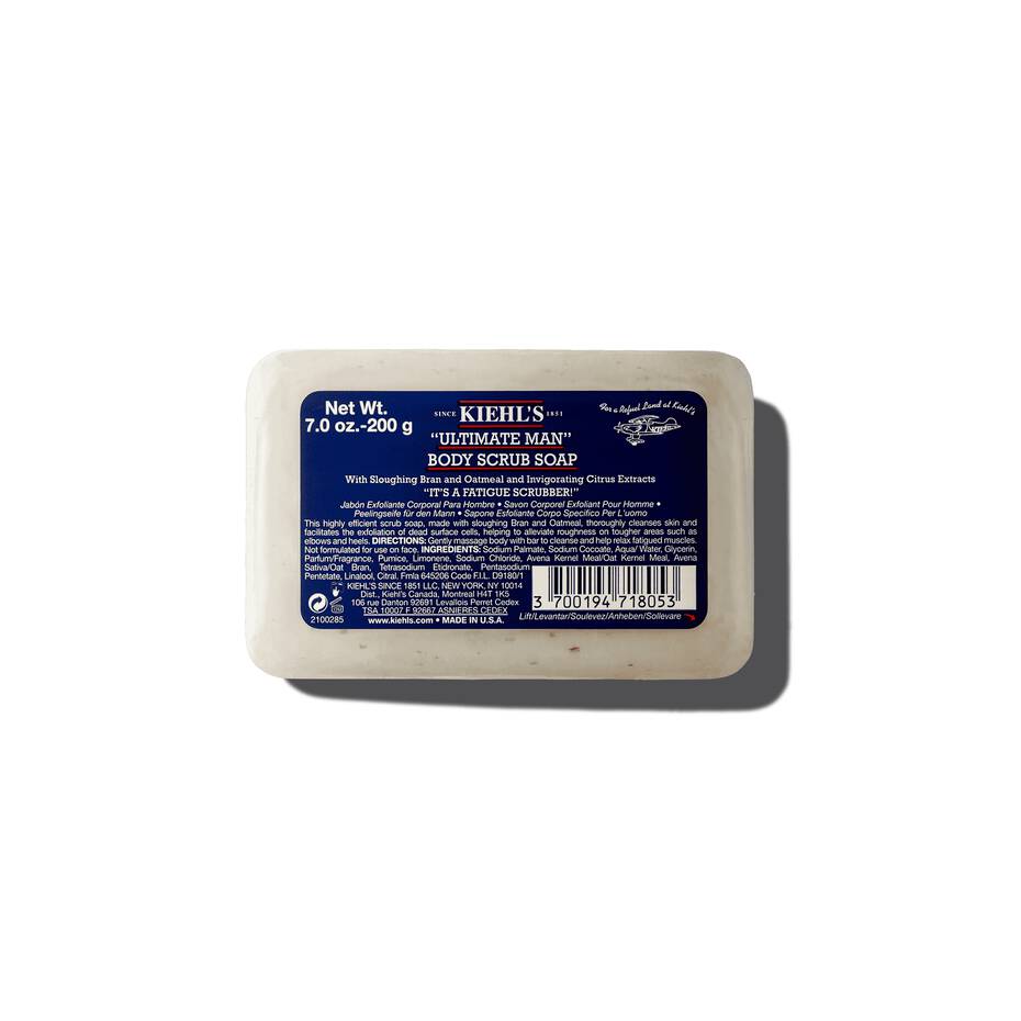Kiehl's “Ultimate Man” Body Scrub Soap - Złuszczające mydło w kostce dla mężczyzn 200 g Kostka