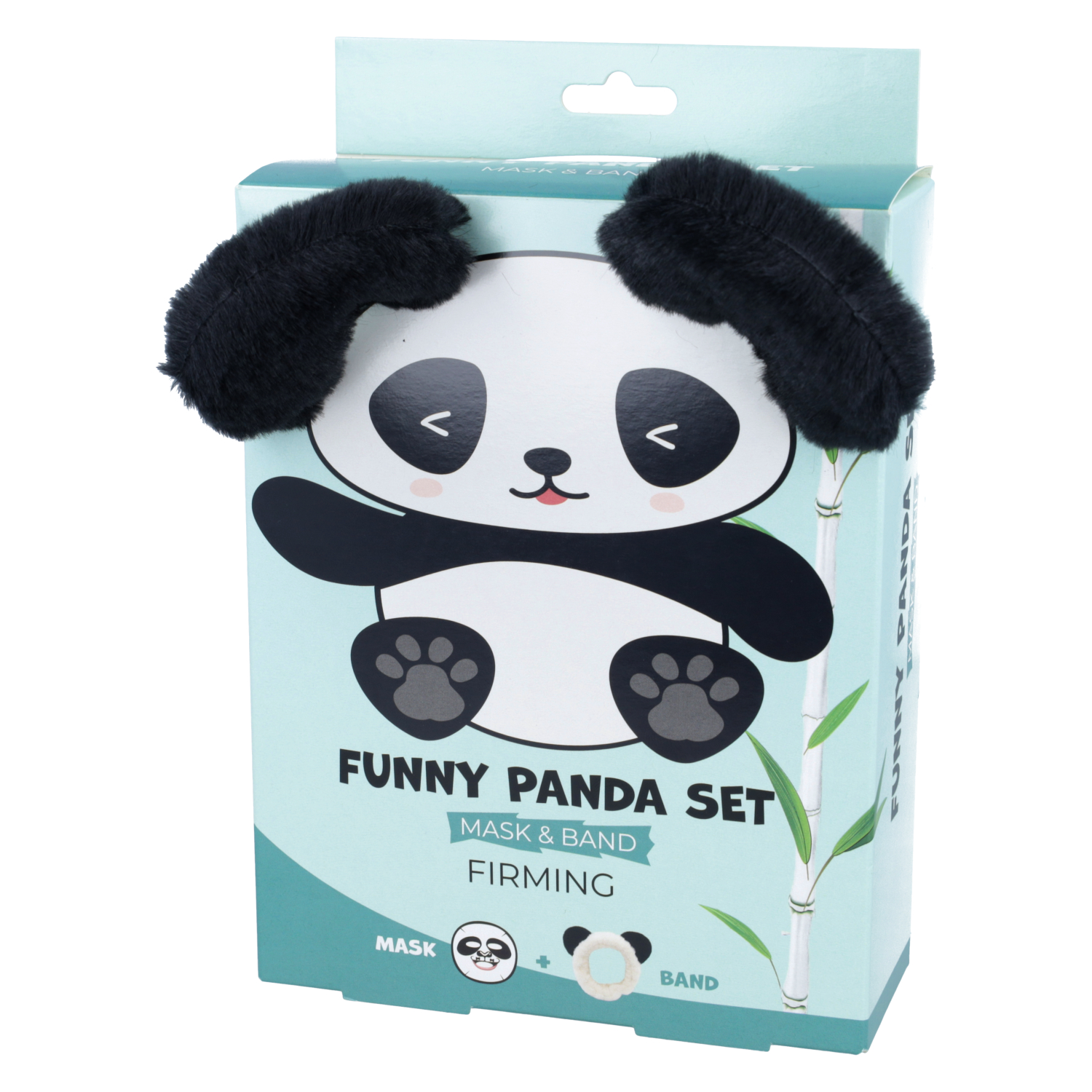 Mond'sub - zestaw ujędrniająca maska do twarzy w płachcie panda, opaska kosmetyczna, 1 komplet (data ważności: 28.02.2026)