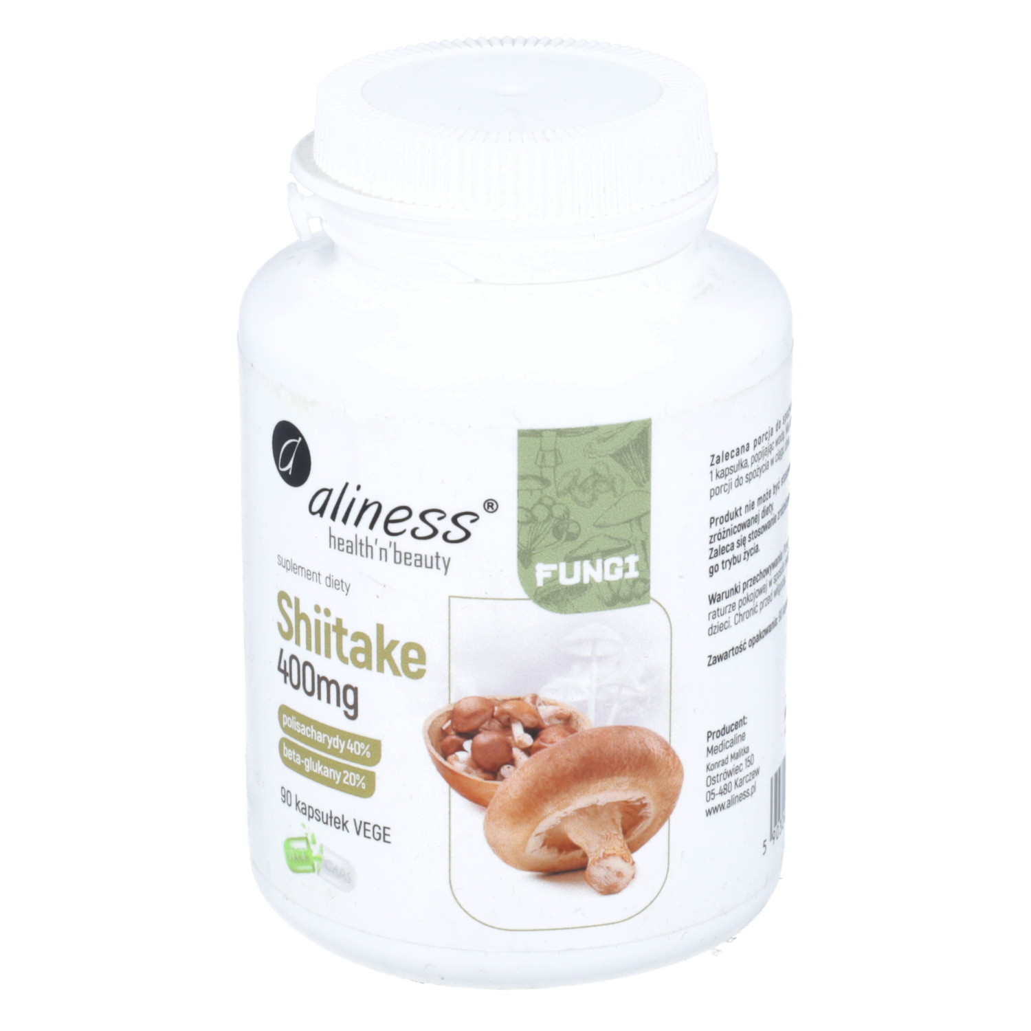 Aliness shiitake 400 mg, 90 kapsułek