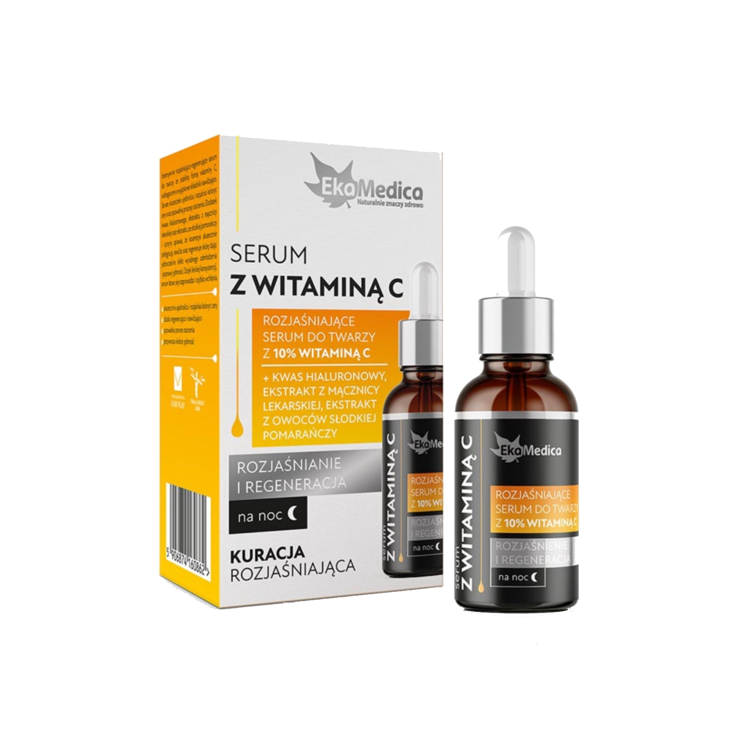 Ekamedica - rozjaśniające serum do twarzy z witaminą c, 20 ml
