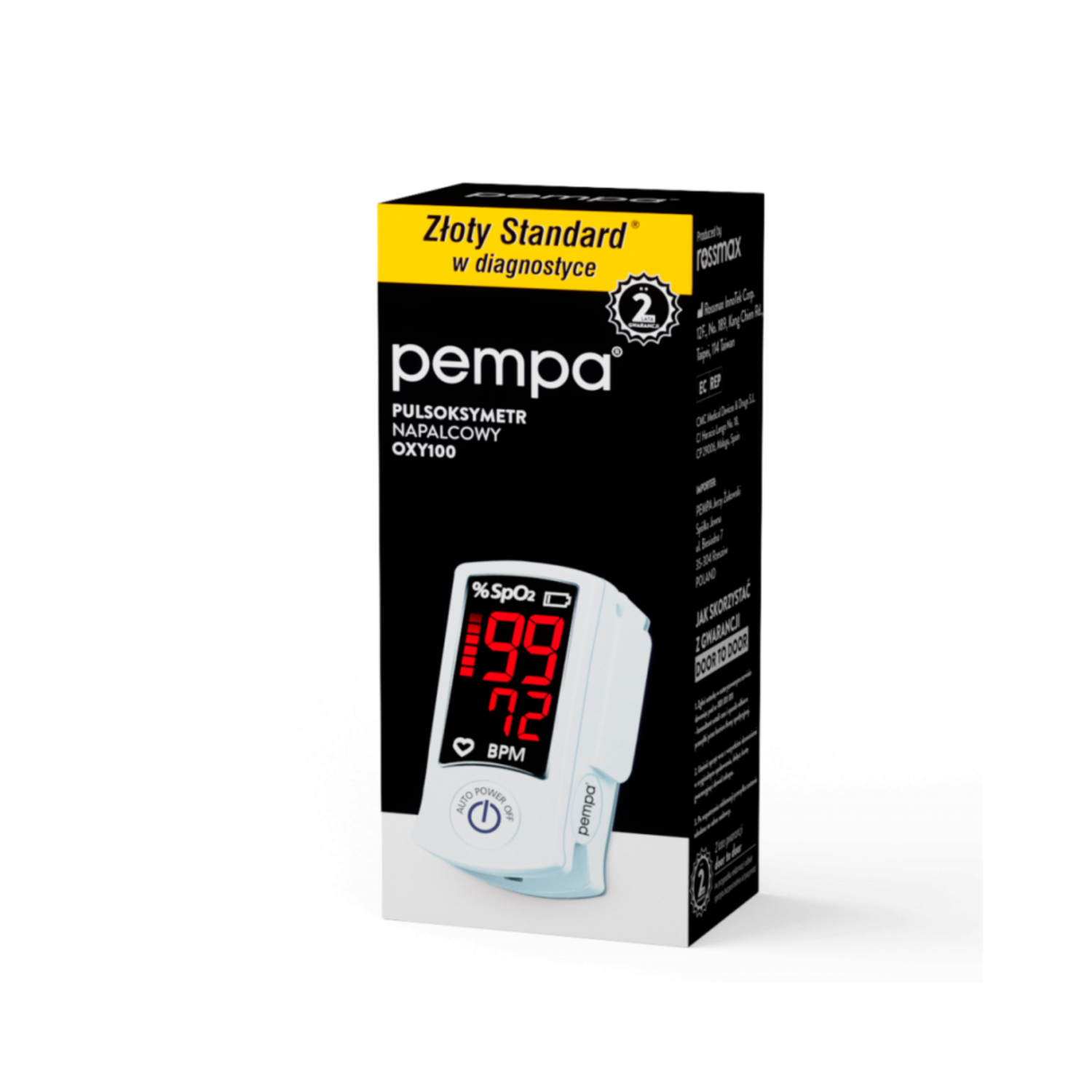 Pempa - pulsoksymetr napalcowy oxy 100, 1 sztuka