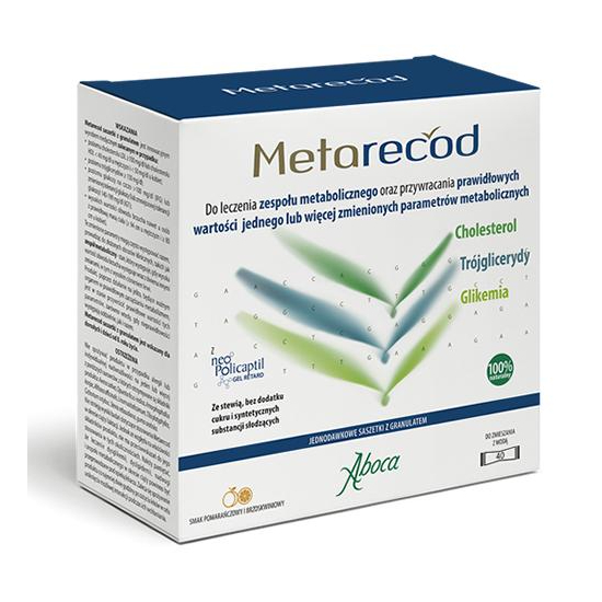 Aboca metarecod - na zespół metaboliczny, 40 saszetek