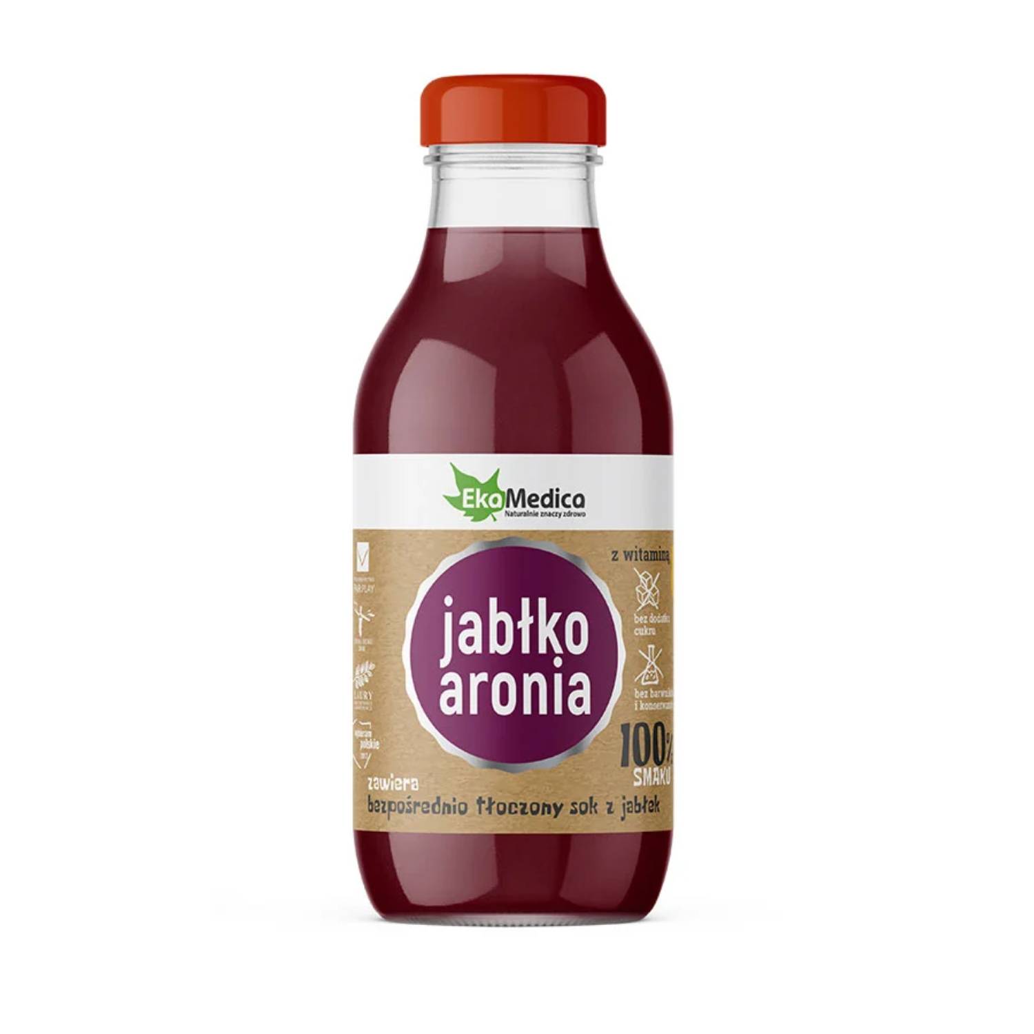 Ekamedica, sok 100%, jabłko aronia, 300 ml