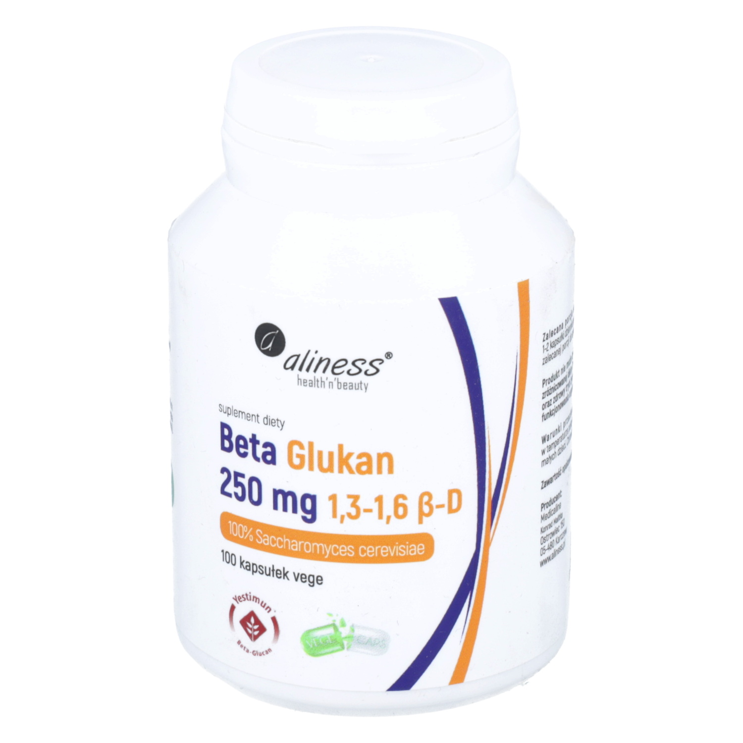 Aliness beta glukan 250 mg, 100 kapsułek