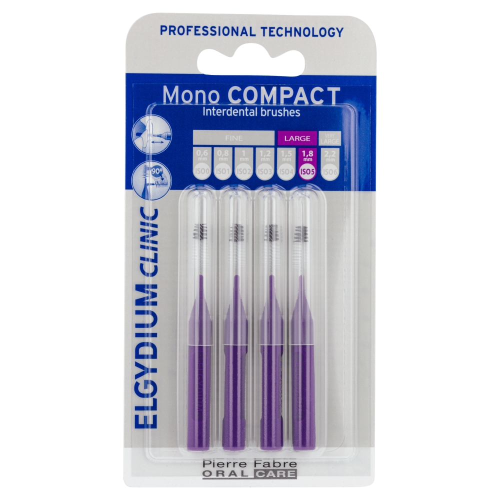 Elgydium clinic mono compact 5 - szczoteczka międzyzębowa, 4 sztuki