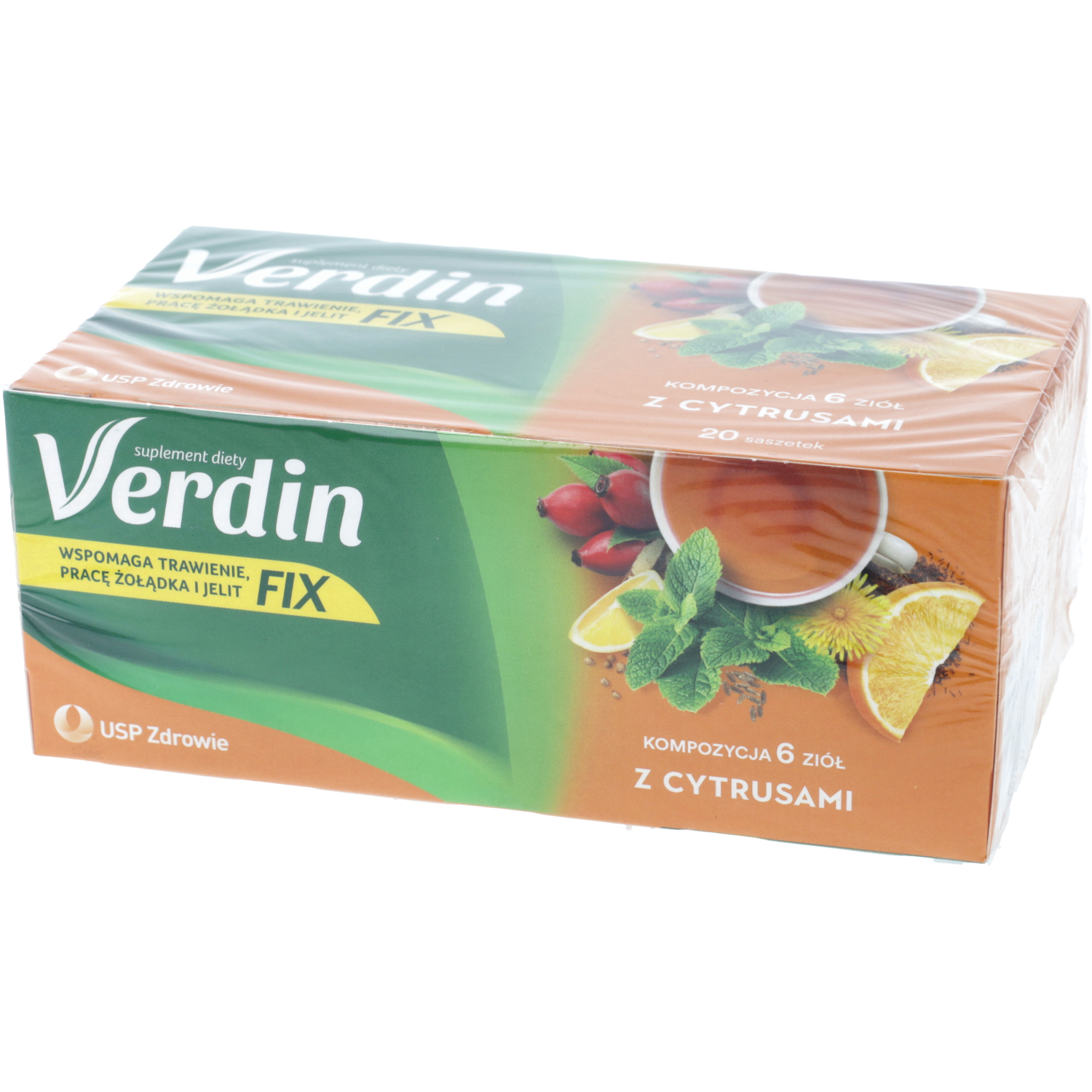 Verdin fix z cytrusami, 20 saszetek