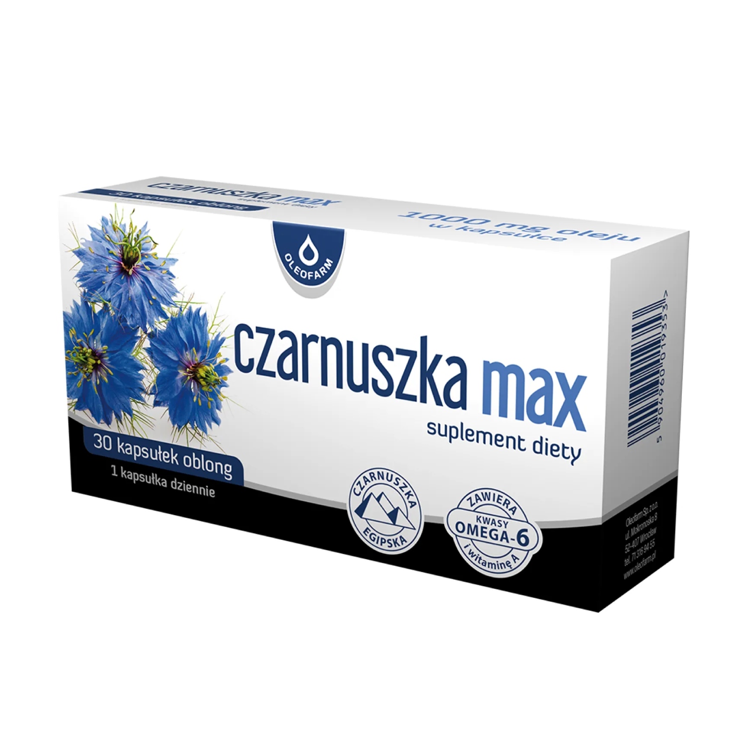 Oleofarm, czarnuszka max, 30 kapsułek