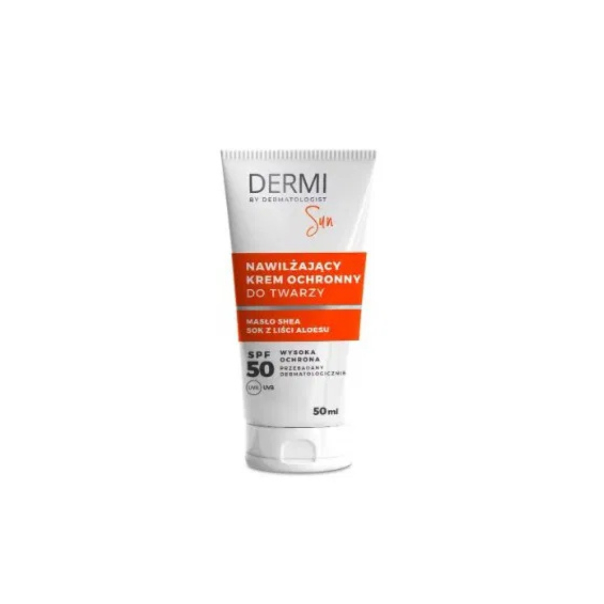 Dermi sun krem do twarzy nawilżający, spf50, 50 ml