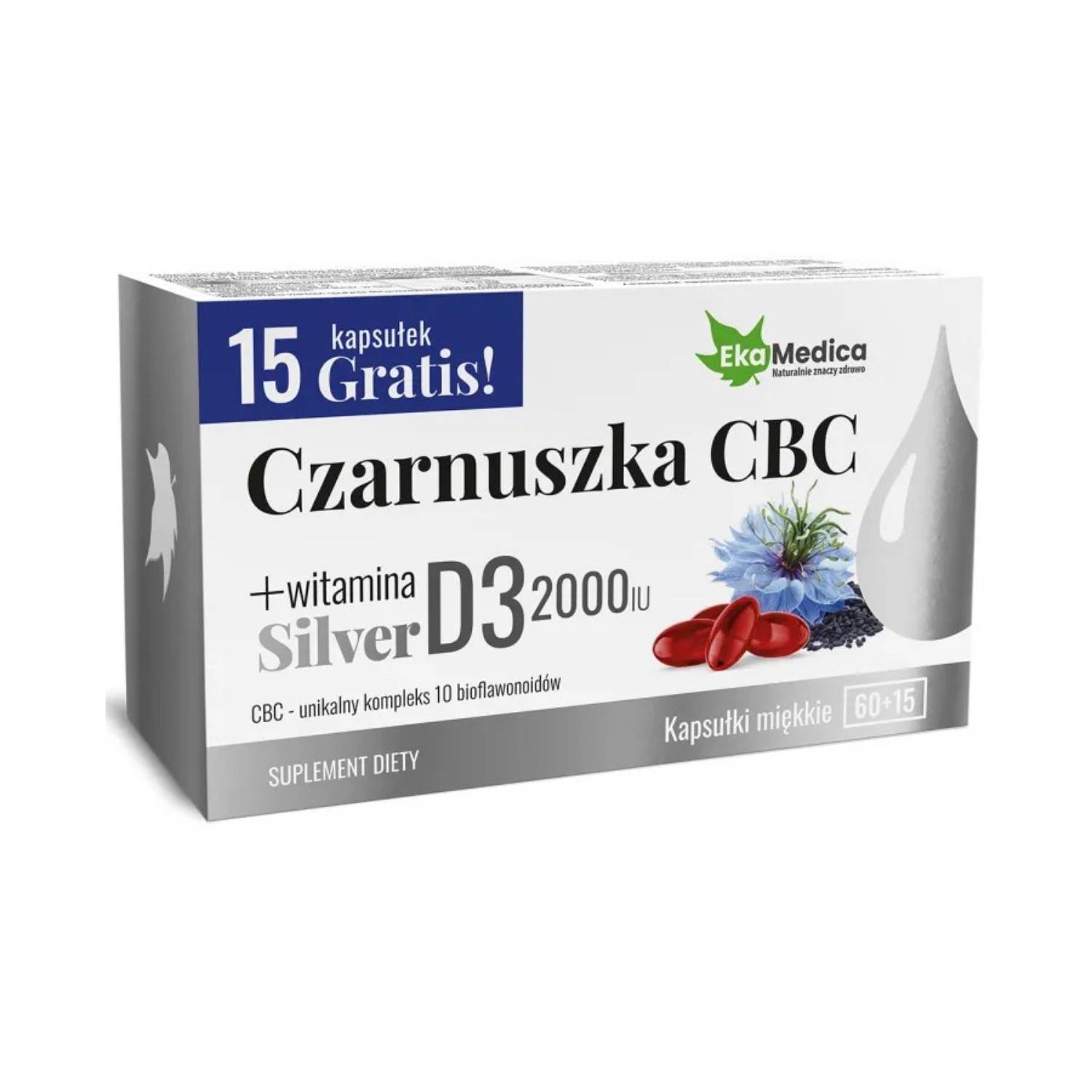 Ekamedica czarnuszka cbc silver, 75 kapsułek