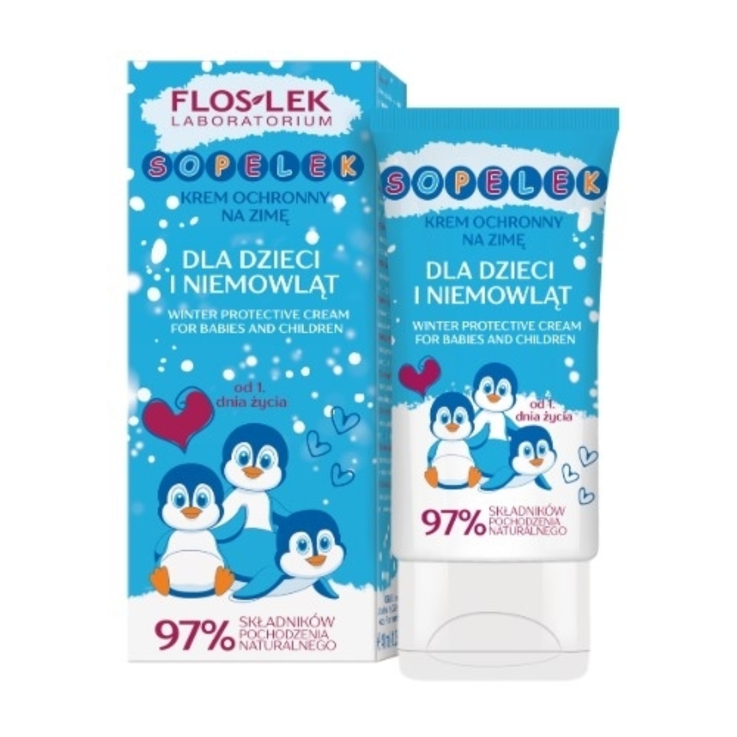 Floslek sopelek - krem ochronny na zimę dla dzieci i niemowląt, 40 ml