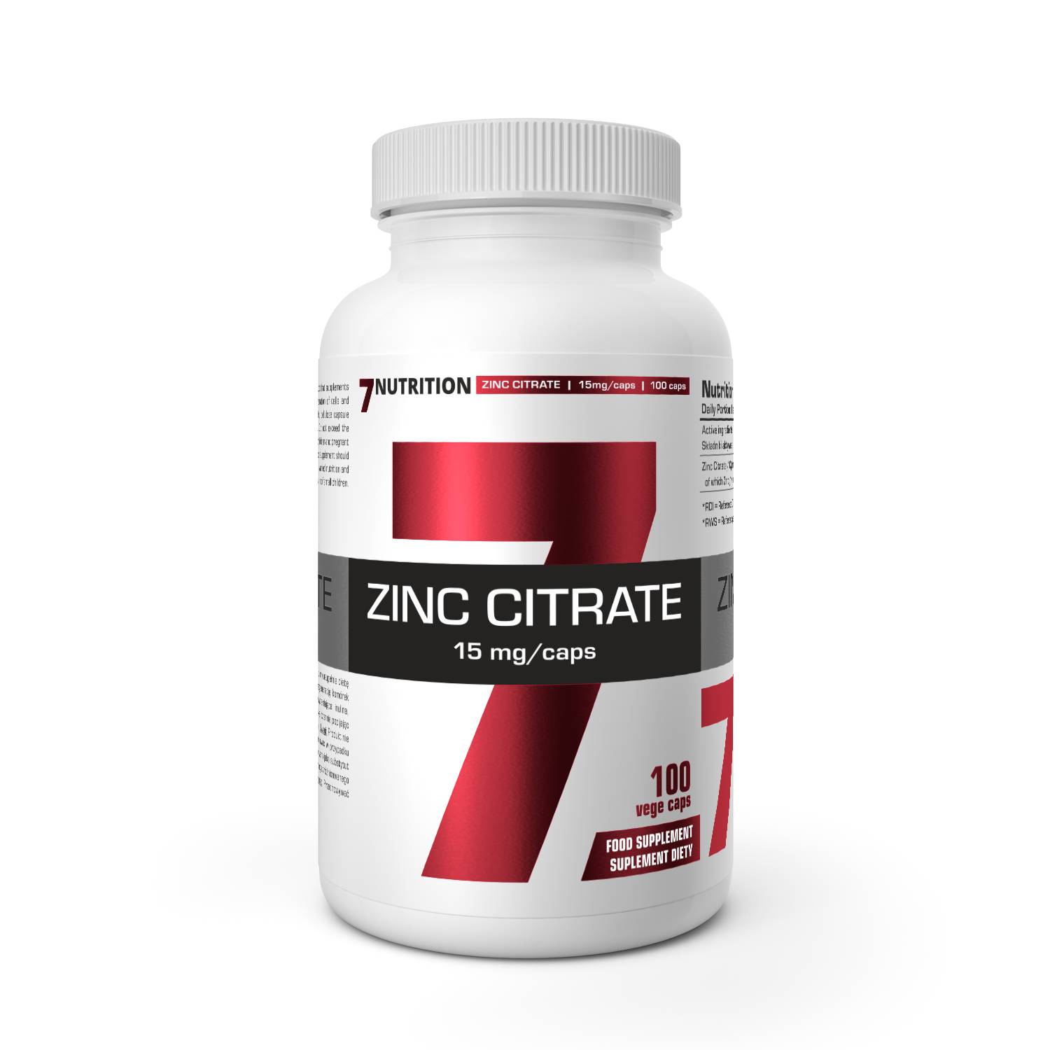 7nutrition cytrynian cynku 15 mg, 100 kapsułek