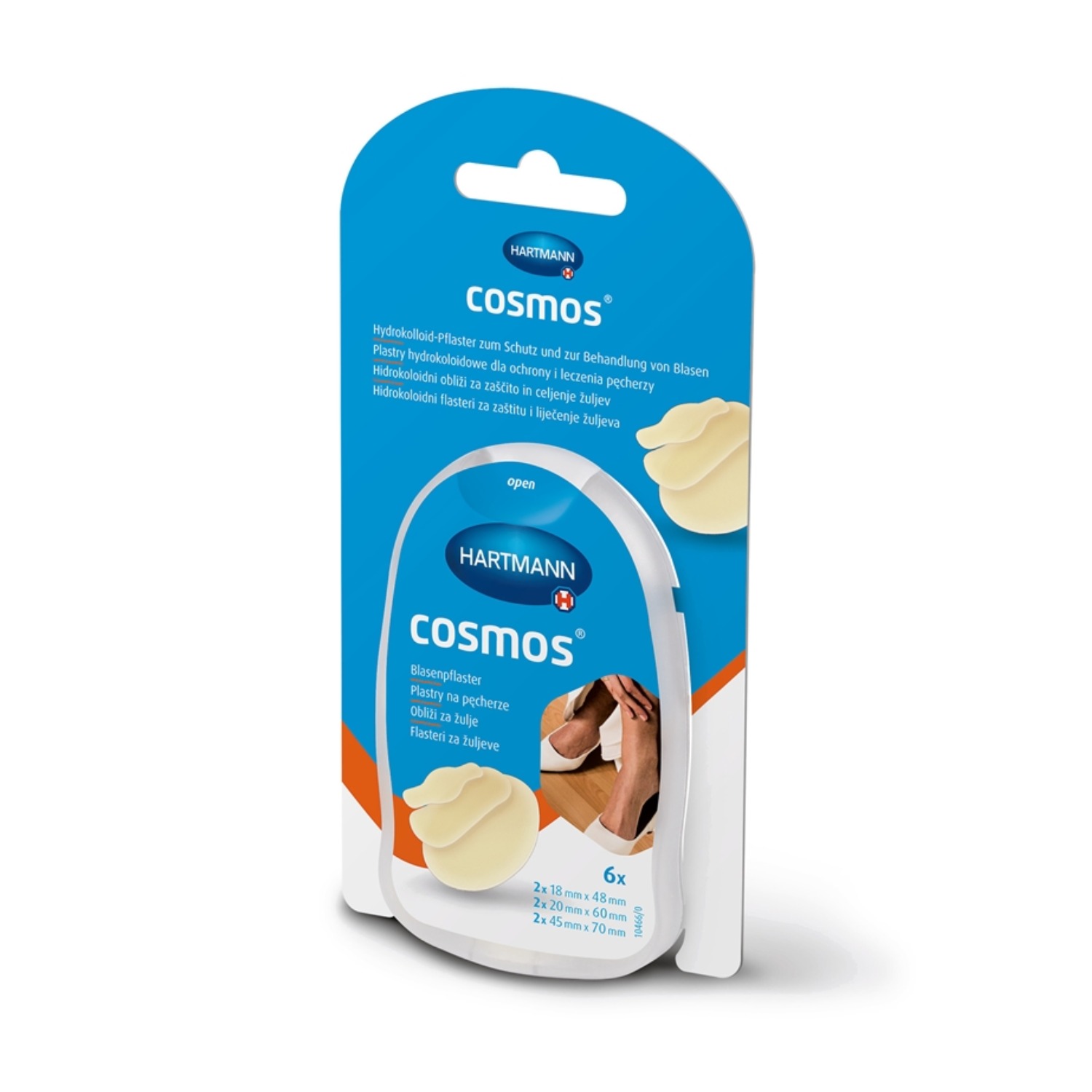 Hartmann - cosmos, plastry na pęcherze, 3 rozmiary, 6 sztuk