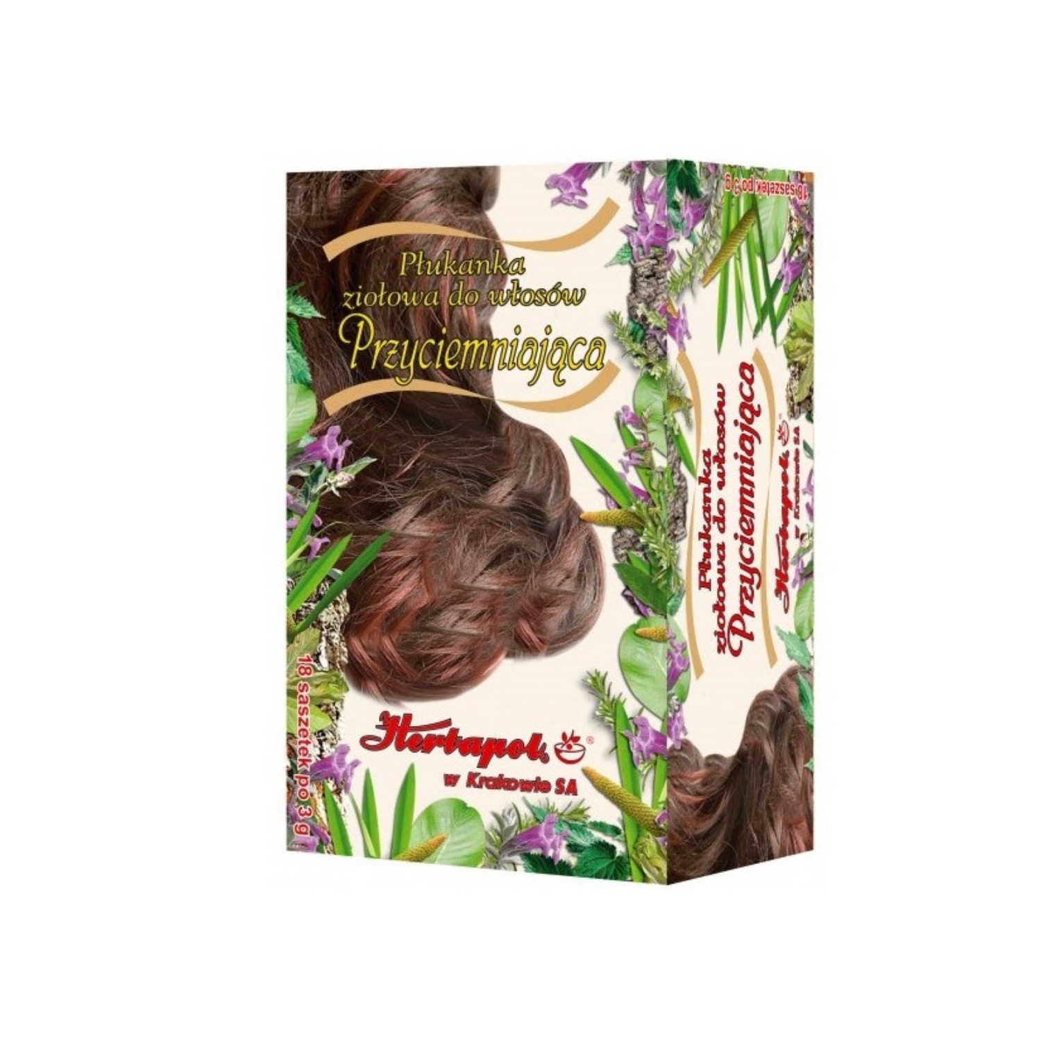 Herbapol - płukanka ziołowa do włosów przyciemniająca, 18 saszetek