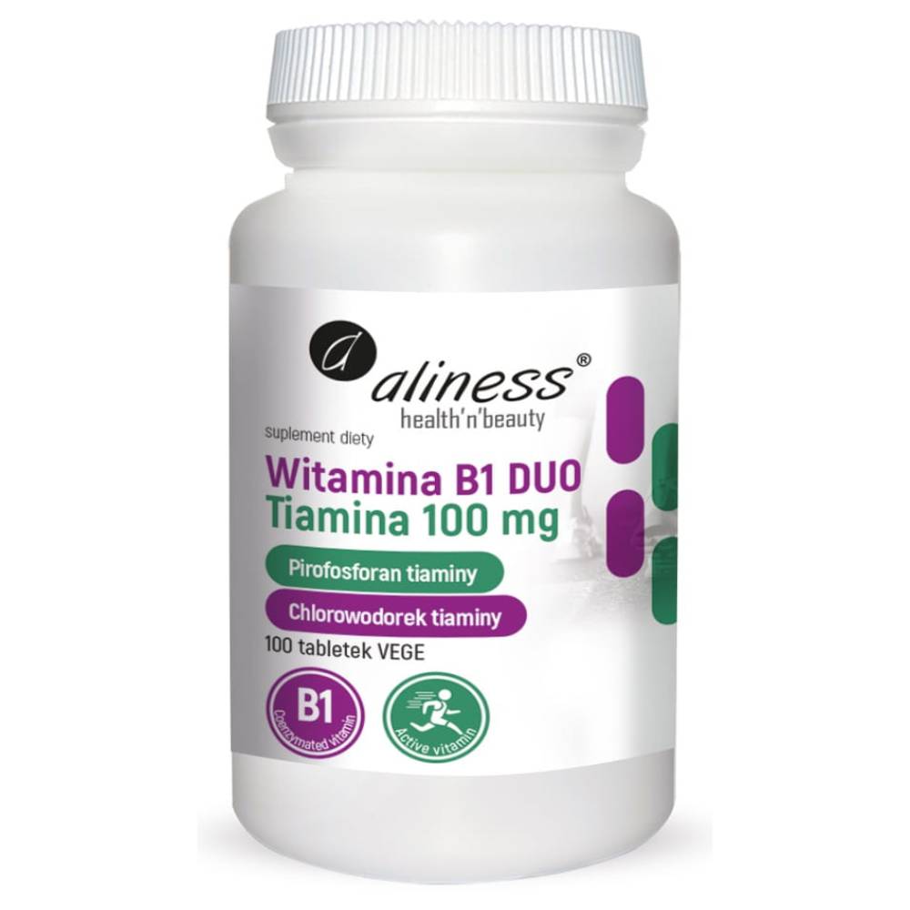 Aliness witamina b1 (tiamina) duo 100 mg, 100 tabletek