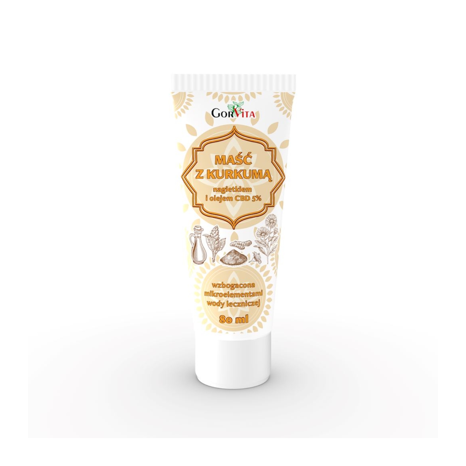 Gorvita - maść z kurkumą, nagietkiem i olejem cbd 5%, 80 ml
