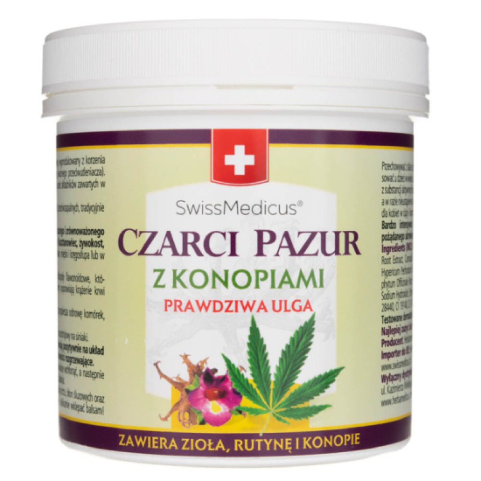 Herbamedicus - czarci pazur z konopiami, 500 ml