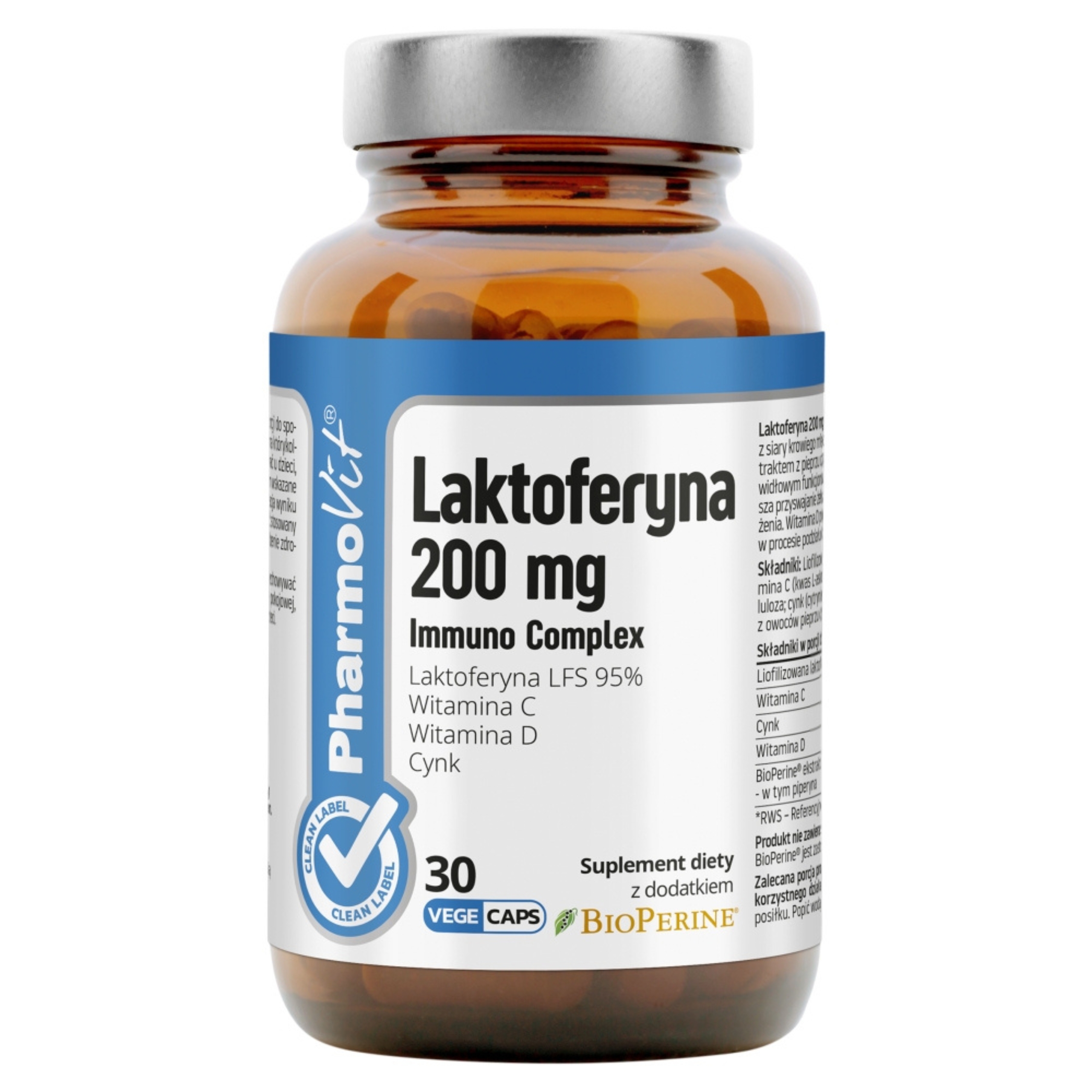 Pharmovit laktoferyna immuno complex, 30 kapsułek