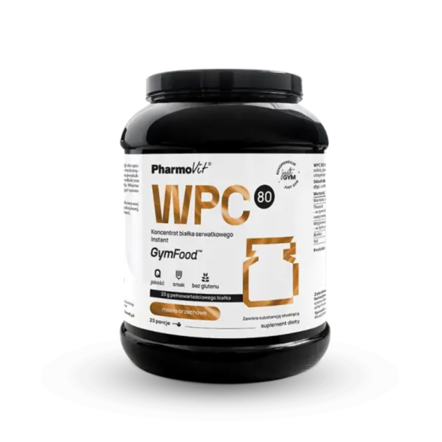 Pharmovit gymfood wpc 80, masło orzechowe, 700 g