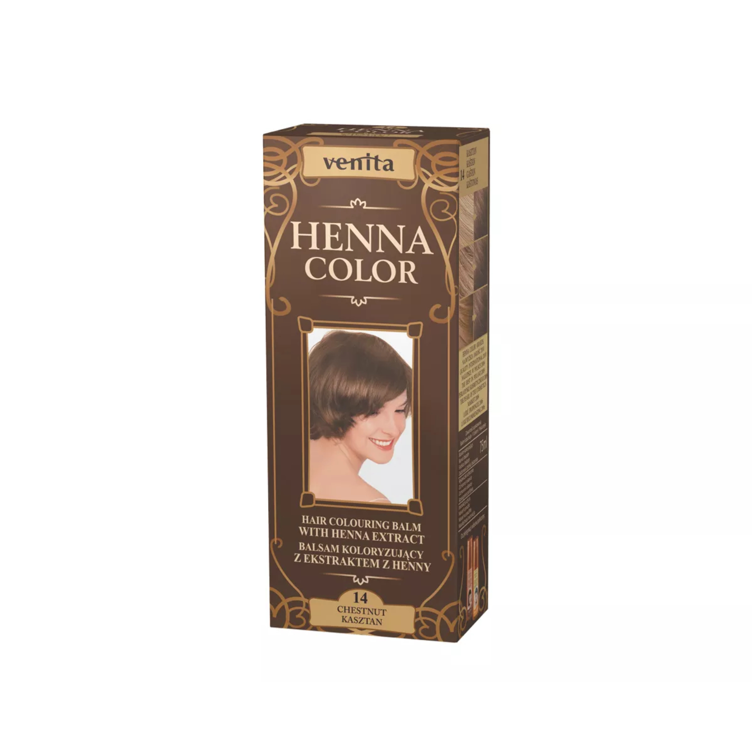 Venita - henna color, balsam koloryzujący 14 kasztan, 75 ml