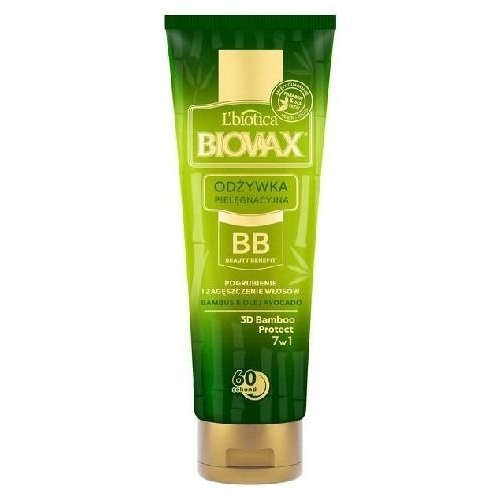 Biovax bb 60 sekund - odżywka pielęgnacyjna, pogrubienie i zagęszczenie włosów, bambus i olej avocado, 200 ml