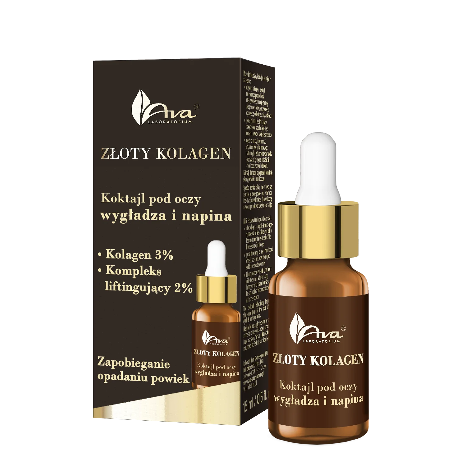 Ava złoty kolagen - koktajl pod oczy, 15 ml