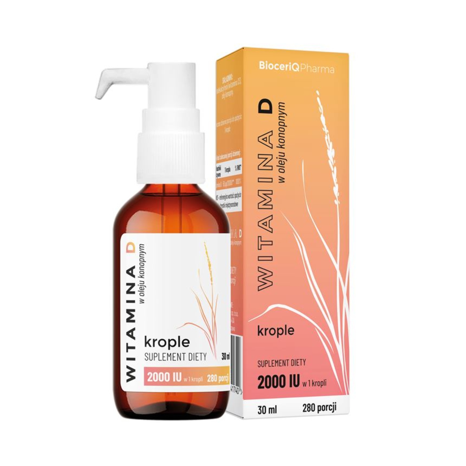 Bioceriq, witamina d w oleju konopnym, 30 ml