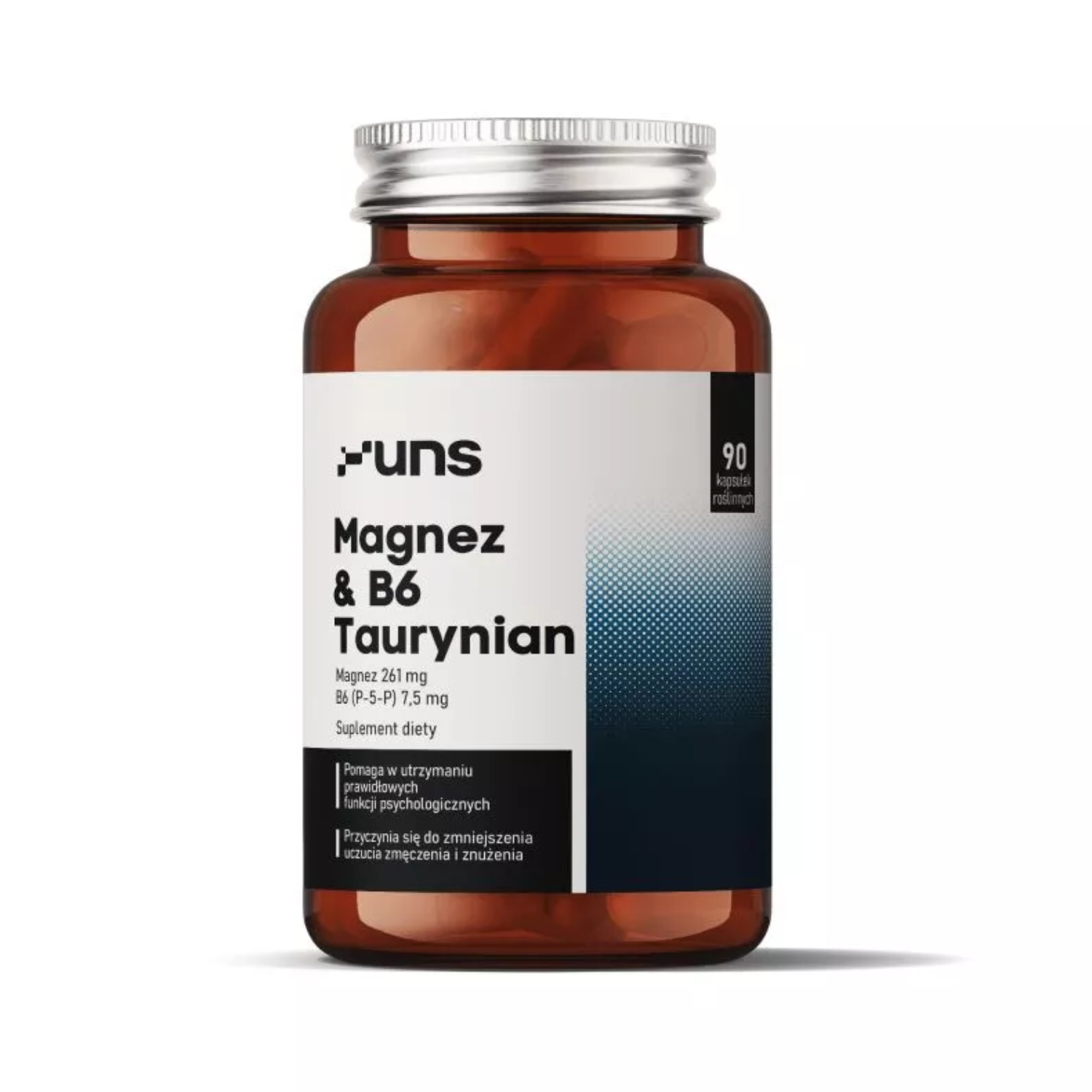 Uns taurynian magnezu & b6 (p-5-p), 90 kapsułek