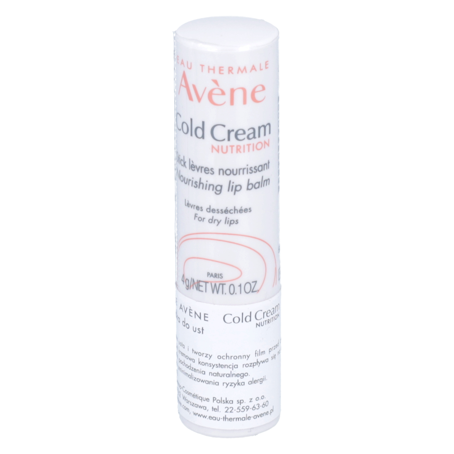 Avene cold cream - odżywcza pomadka do ust, 4 g