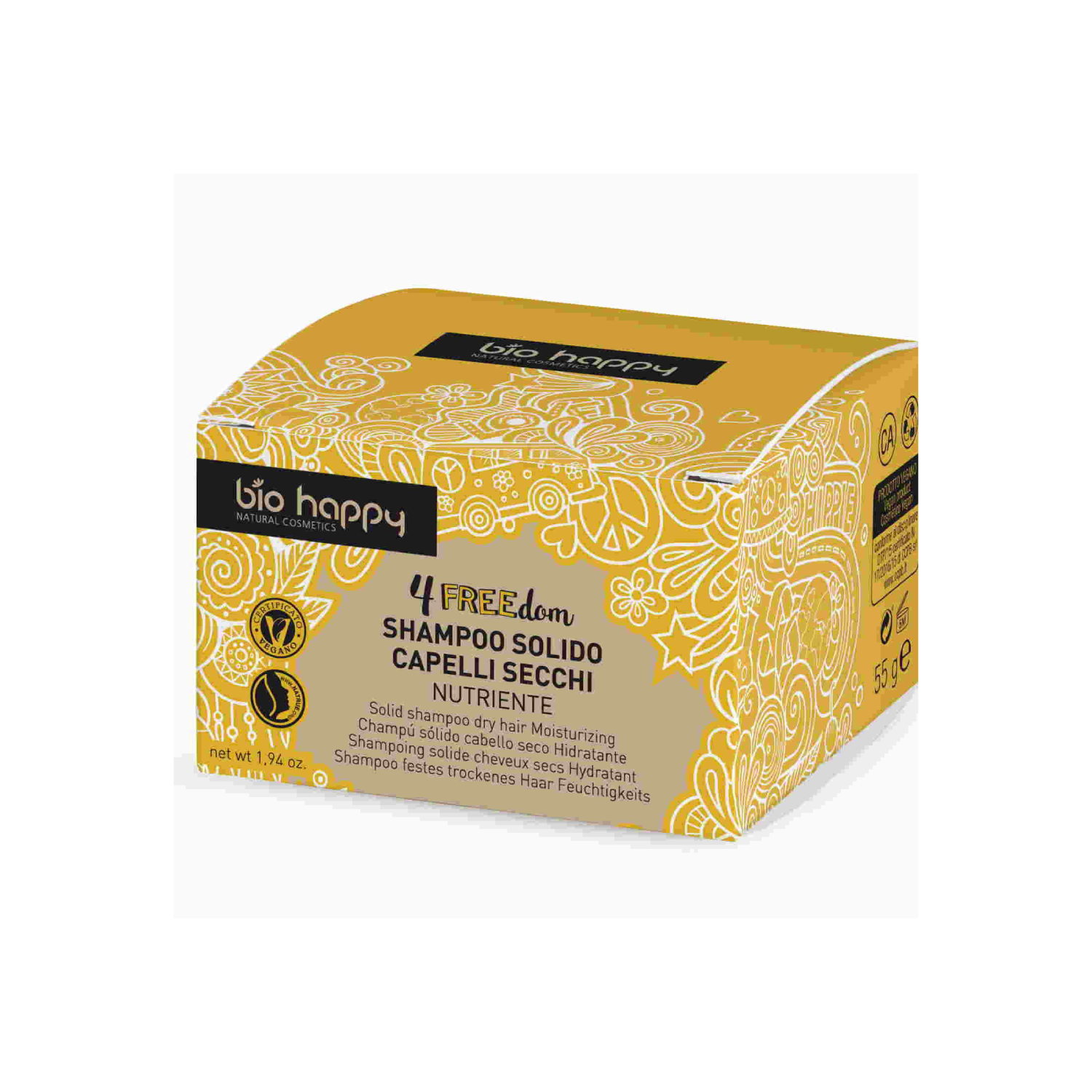 Bio happy - szampon w kostce do włosów suchych, 55 g